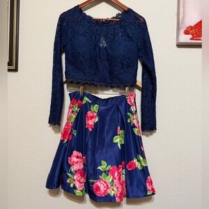 Sequin Hearts Navy Dress